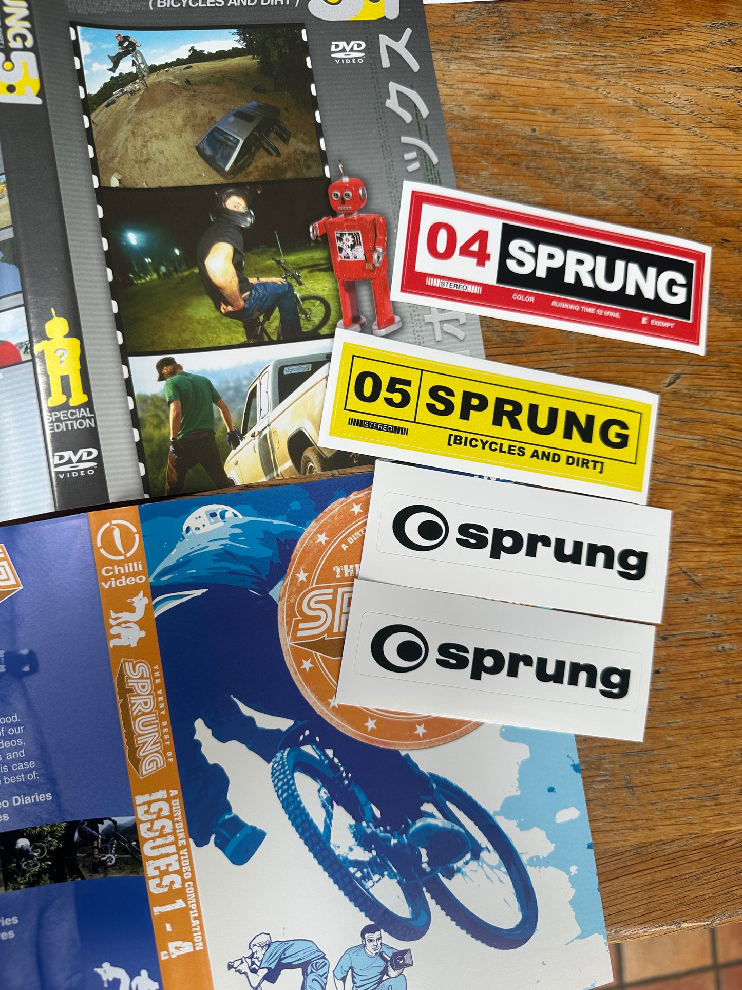Sprung DVD, covers and stickers set