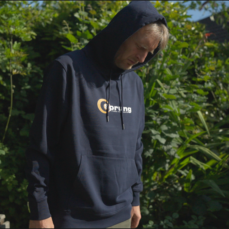 Sprung Logo 100% Organic Cotton Hooded Jumper