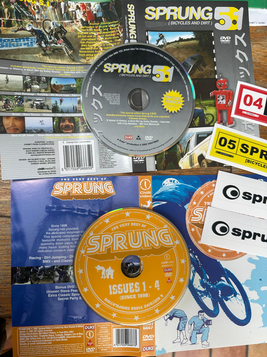 Sprung DVD, covers and stickers set